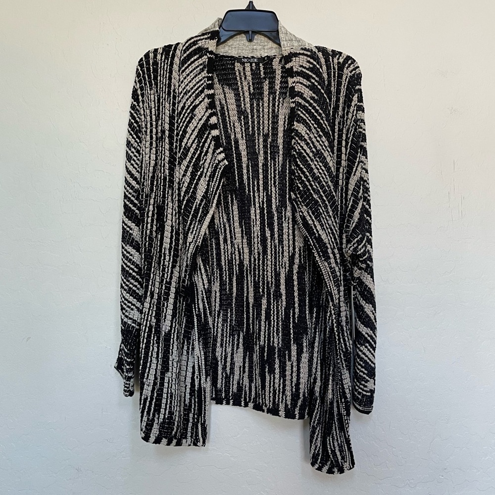 NIC+ZOE open cardigan sweater black petite small